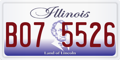 IL license plate B075526