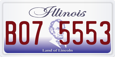 IL license plate B075553