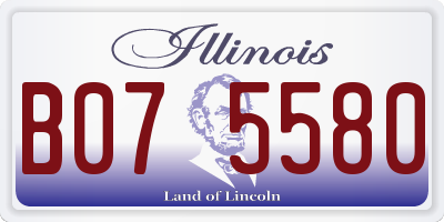IL license plate B075580