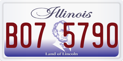IL license plate B075790