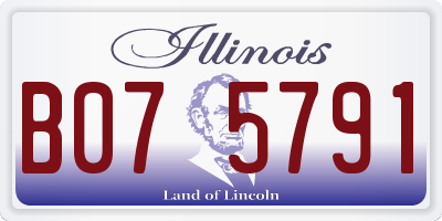 IL license plate B075791