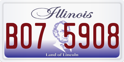 IL license plate B075908