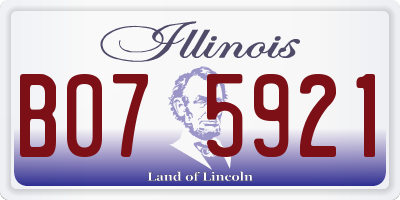 IL license plate B075921