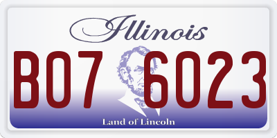 IL license plate B076023