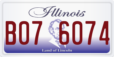 IL license plate B076074