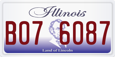 IL license plate B076087