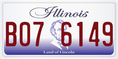 IL license plate B076149
