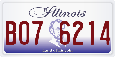 IL license plate B076214