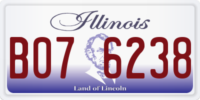 IL license plate B076238