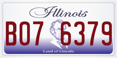 IL license plate B076379