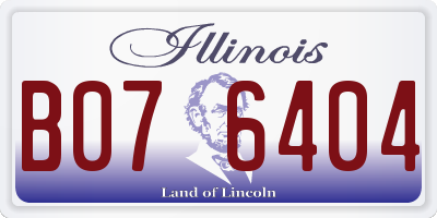 IL license plate B076404