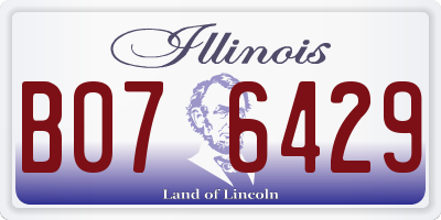 IL license plate B076429