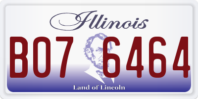 IL license plate B076464