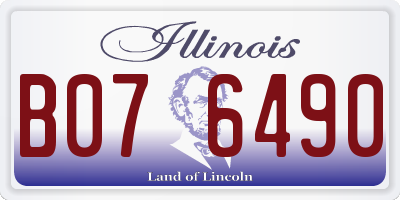 IL license plate B076490