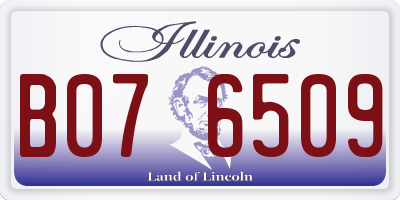 IL license plate B076509
