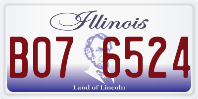 IL license plate B076524