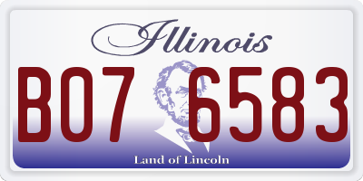 IL license plate B076583