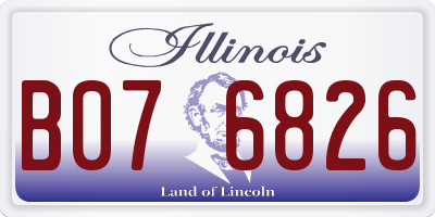 IL license plate B076826