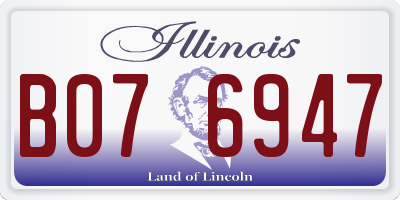 IL license plate B076947