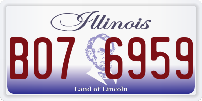 IL license plate B076959