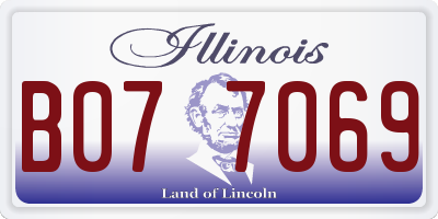 IL license plate B077069