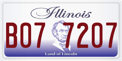 IL license plate B077207
