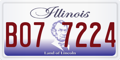 IL license plate B077224