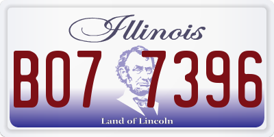IL license plate B077396