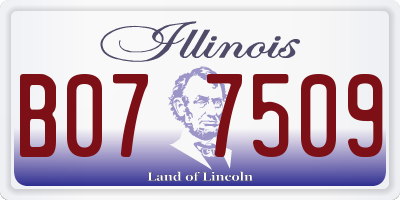 IL license plate B077509