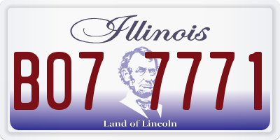 IL license plate B077771