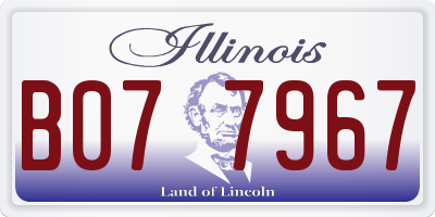 IL license plate B077967