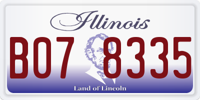 IL license plate B078335