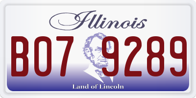 IL license plate B079289