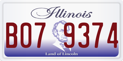 IL license plate B079374