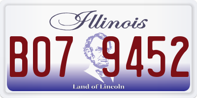 IL license plate B079452