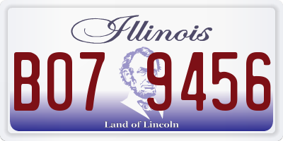 IL license plate B079456