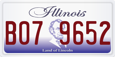 IL license plate B079652