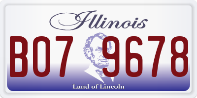IL license plate B079678