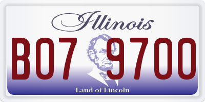 IL license plate B079700