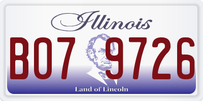 IL license plate B079726