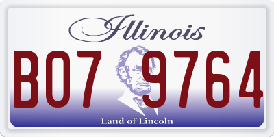IL license plate B079764