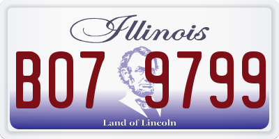 IL license plate B079799