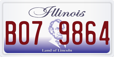 IL license plate B079864