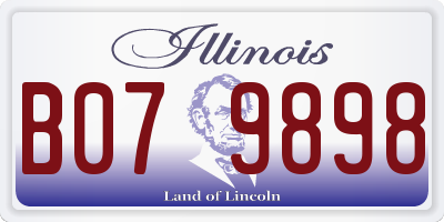 IL license plate B079898