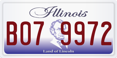 IL license plate B079972