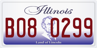 IL license plate B080299