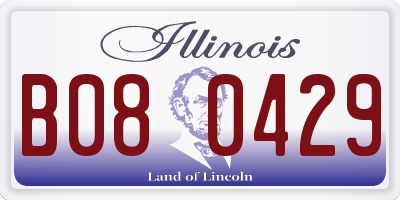 IL license plate B080429