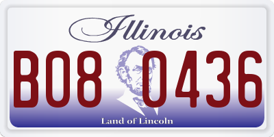 IL license plate B080436