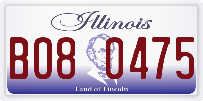 IL license plate B080475
