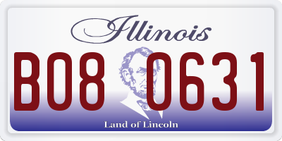 IL license plate B080631